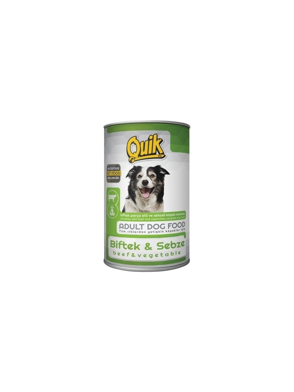 Quik Biftek ve Sebzeli Köpek Maması Konservesi 1 Adet 415 gr